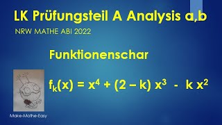 LK Prüfungsteil A Mathe Abi NRW 2022 Analysis a und b [upl. by Stockmon]