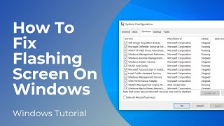 How To Fix Flashing Screen On Windows 10 Easy Tutorial [upl. by Apollus886]