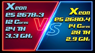 Xeon E5 2678v3  2680v3 3300MHz vs Xeon E5 2680v4 2900MHz Unlock Turbo Boost  Undervolting [upl. by Carmelita454]