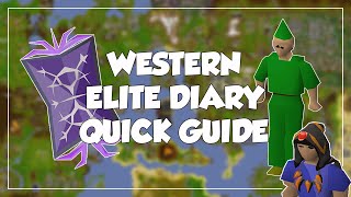 Western Provinces Elite Diary Quick Guide  Old School RunescapeOSRS [upl. by Lissa973]