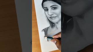 Portrait drawing of Vidya balan ♥️🙌😅drawing art shorts viralvideo viralshorts [upl. by Aekan262]