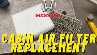 Honda Civic Cabin Air Filter Replacement  20062022 [upl. by Naneek]