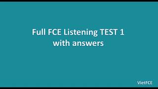 Full B2 First FCE Listening Test 1 with answers [upl. by Napra]