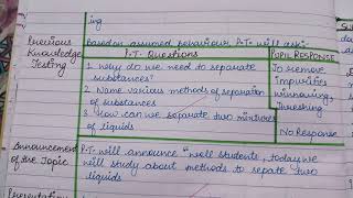 Separation of substances lesson plan2 6th class NCERT BEd [upl. by Wesley850]