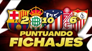 PONEMOS NOTA al MERCADO de FICHAJES de los EQUIPOS de LALIGA [upl. by Eelamme]