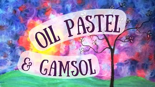 Can You Use Gamsol with Oil Pastel  Abstracted Landscape [upl. by Cannell40]