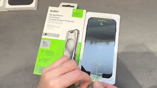 iPhone 16  Belkin ScreenForce InvisiGlass Treated Screen Protector  TUTORIAL [upl. by Rodolph]