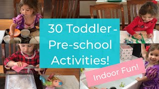 30 ToddlerPreschool Activities How to Keep 14 Year Olds Entertained At Home [upl. by Rednas]