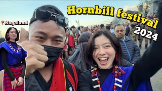 Wearing Naga traditional dress in Hornbill festival 2024  Super Fun  Must watch [upl. by Panchito]