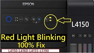 Epson L4150 Red Light Blinking Solution  How To Reset Epson L4150L4160 Printer [upl. by Athiste]