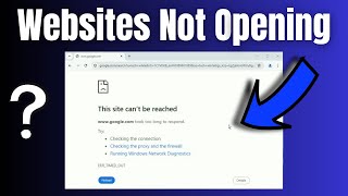 How To Fix Some Websites Not Opening on any browser  This Site Can’t Be Reached [upl. by Naitsirhk]