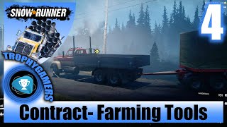 SnowRunner  Farming Tools Contract  Deliver Curtainside Trailer to the Farm Walkthrough Part 4 [upl. by Yehsa]