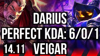 DARIUS vs VEIGAR TOP  601 500 games Dominating  EUW Master  1411 [upl. by Sagerman16]