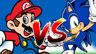 Sonic vs Mario sprite animation [upl. by Ahsiener]