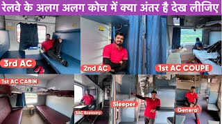 Different Class in Indian Railways  1st AC To General Coach Explained [upl. by Arba]