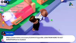 Donating Robux to subsribers in Pls Donate User in discription [upl. by Theran]