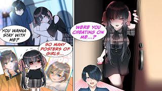 Manga Dub I helped a popular model and she saw the posters in my room and became a YANDERE [upl. by Valdas]