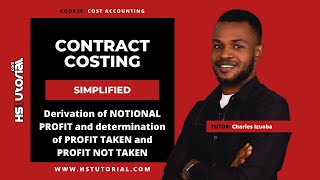 Contract Costing  Ex 1  Notional Profit [upl. by Mungo]