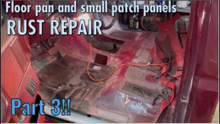 Floor pan replacement and patch work  1988 F150 4x4 [upl. by Negaem]