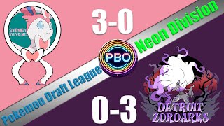 Pokémon Draft League  Detroit Zoroarks VS Sydney Sylveons  S7 W4 Neon Div [upl. by Atihcnoc947]