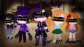 Afton family Stuck in a Room for 24 hours  part 1  english  Gacha Club [upl. by Adele]