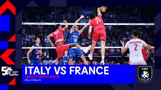 Italy vs France I Match Highlights Semi Finals I CEV EuroVolley 2023 Men [upl. by Docilla]