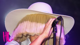 Sia Reveals Her Face In Concert  VIDEO [upl. by Edmea510]