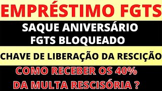 COMO RECEBER A RESCISÃO COM O FGTS BLOQUEADO DEVIDO A ANTECIPAÇÃO DO SAQUE ANIVERSÁRIO [upl. by Mazman]