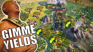 Civ 6  The Art Of HUGE Capital Yields Go Big I Say – 1 Deity Khmer Civilization VI [upl. by Roede]