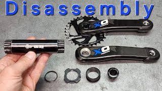 How to disassemble  SRAM Carbon Crankset X0  30mm  2899mm DUB [upl. by Chill596]