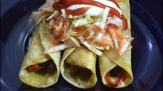 Receta de tacos con carne  Receta Nicaraguense [upl. by Wickner]