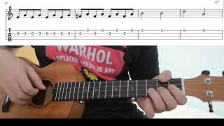 Somewhere Over The Rainbow  Easy Beginner Ukulele Tabs With Playthrough Tutorial Lesson [upl. by Milewski]