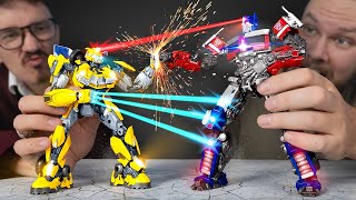 Optimus Prime VS Bumblebee 😱🔥 I Made Big Transformers With Epic Model Kit 🤖🔧 [upl. by Ludlow]