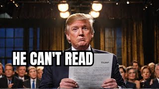 TRUMPS SNL SHAME NOT A SECRET ANYMORE HE CANT READ weird [upl. by Cassey578]