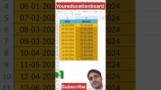 How to convert Date to Month Namedjexcel excelshortcuts excelclub exceltricks education shorts [upl. by Ianej]