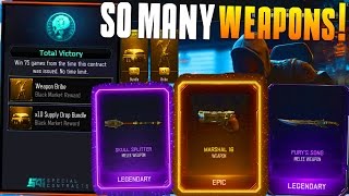 WEAPON BRIBE UNLOCKED SO MANY WEAPONS BO3 Supply Drop Opening First Contract Completed [upl. by Anabal]