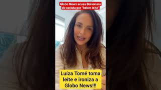 Luíza Tomé bebe leite e ironiza Globo News [upl. by Punke]