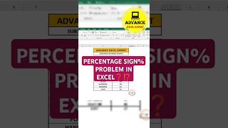 🔥😎How To Add Percentage Sign In Excel  Advance Excel💯  excel youtube shorts shortsfeed yt [upl. by Michaelina]