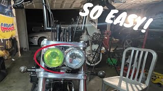 HOW TO WRAP MOTORCYCLE HEADLIGHT YELLOW [upl. by Nahtanoy]