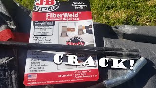 Fixing A Tent Pole With JB Weld FiberWeld [upl. by Oberheim23]