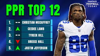 2024 Fantasy Rankings Top 12 Players in PPR Leagues  2024 Fantasy Football Advice [upl. by Atnaloj]