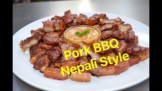 Pork Belly BBQ Nepali style  घरमै बनाउनुस स्वादिलो बार्बिक्यु  Homefoodbuzz [upl. by Elbertina]