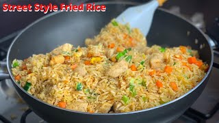 SIMPLE GHANAIAN FRIED RICE WITH A SECRET INGREDIENT  BEST FRIED RECIPE EVER TOLD  Debzies Delight [upl. by Yllek]