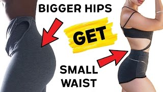 ❤️ How To Get A Smaller Waist and Bigger Hips 🍑  4 Workouts For Tiny Waist and Wider Hips [upl. by Heddi]