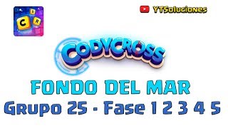 CodyCross Grupo 25 Fase 1 2 3 4 5 Fondo del mar [upl. by Ydnim]