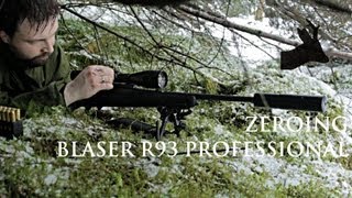 Blaser R93 Professional  zeroing Przystrzeliwanie Blasera [upl. by Nivac941]