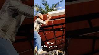 Rain gutter upvc instalation ASP all in one point upvcprofile [upl. by Ahsuatan242]