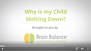 Managing Meltdowns and Tantrums  Brain Balance Achievement Centers [upl. by Anaig]