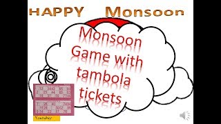 2019 Monsoon theme or rain theme kitty party game with Tambola tickets Housie [upl. by Crary954]