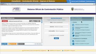 Contratación Directa  Ingreso al Sistema  Entidad Contratante  2 de 11 [upl. by Henryetta]